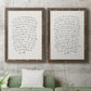 Letter to a Lover I - Premium Framed Canvas 2 Piece Set - Ready to Hang