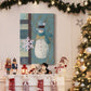 Snowman Patchwork I Premium Gallery Wrapped Canvas - Ready to Hang