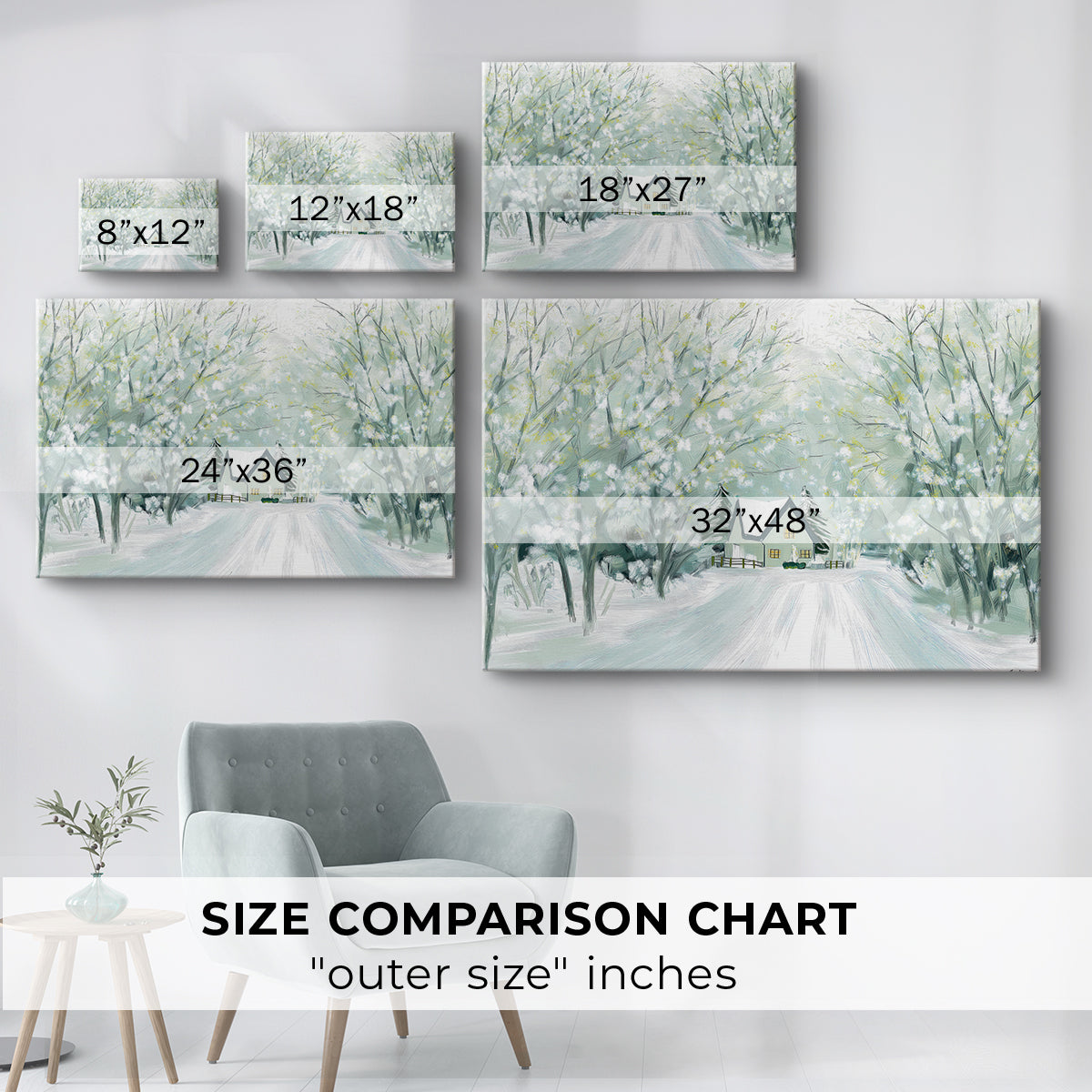 Pearled Sleigh Parish - Canvas Art Print
