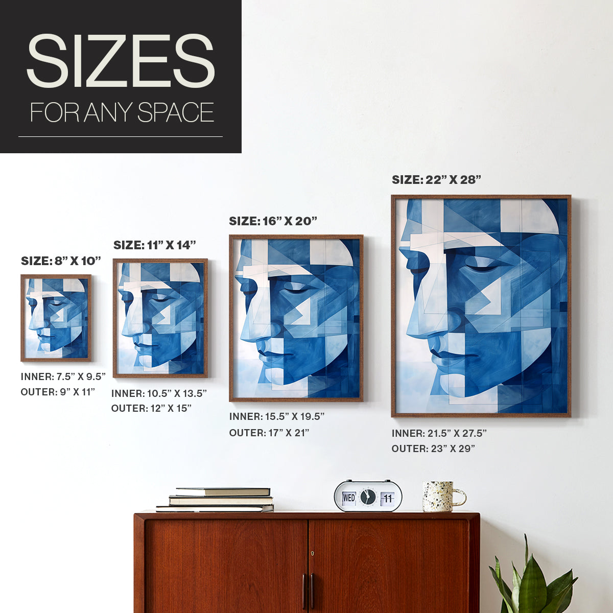 Abstract Series XXVIII - Restickable Framed Art Set