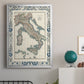Bordered Map of Italy - Modern Framed Canvas Print