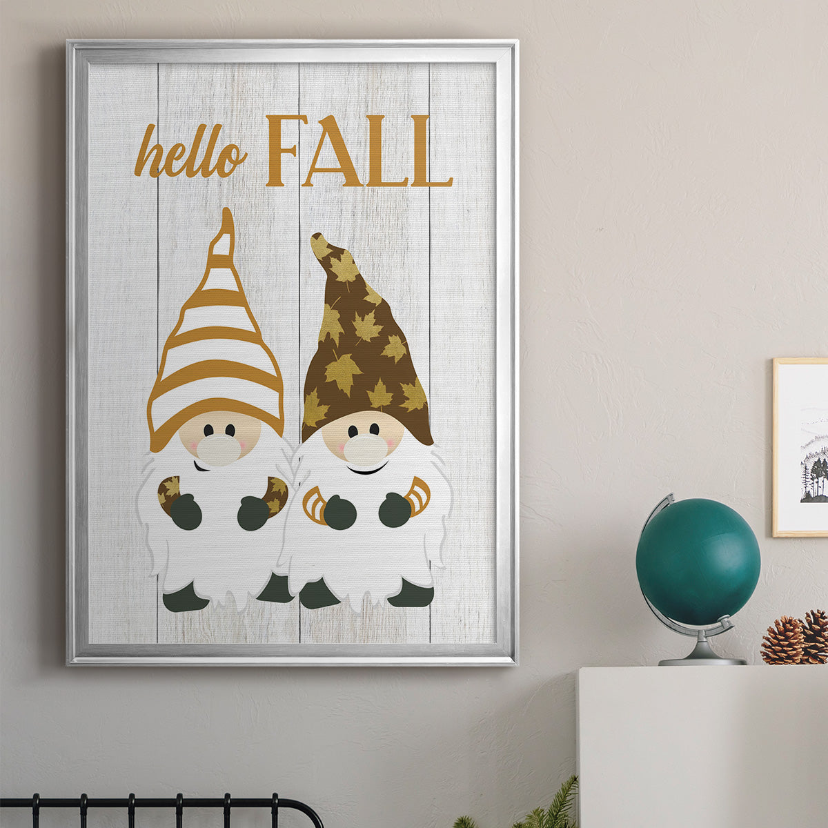 Harvest Gnomes - Modern Framed Canvas Print