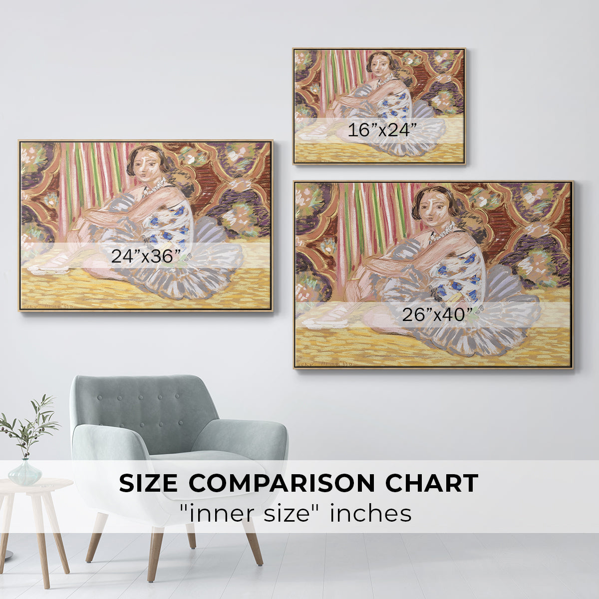 The Dancer (La danseuse), c. 1927 - Floater Framed Canvas Print