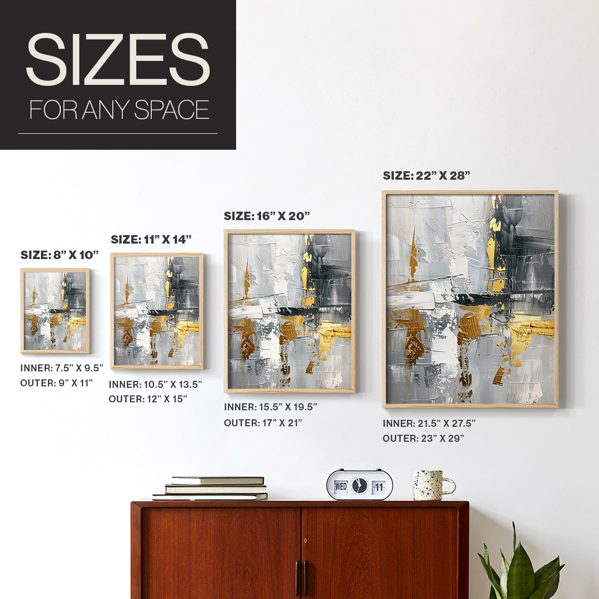 Abstract Series CLXIII - Restickable Framed Art Set
