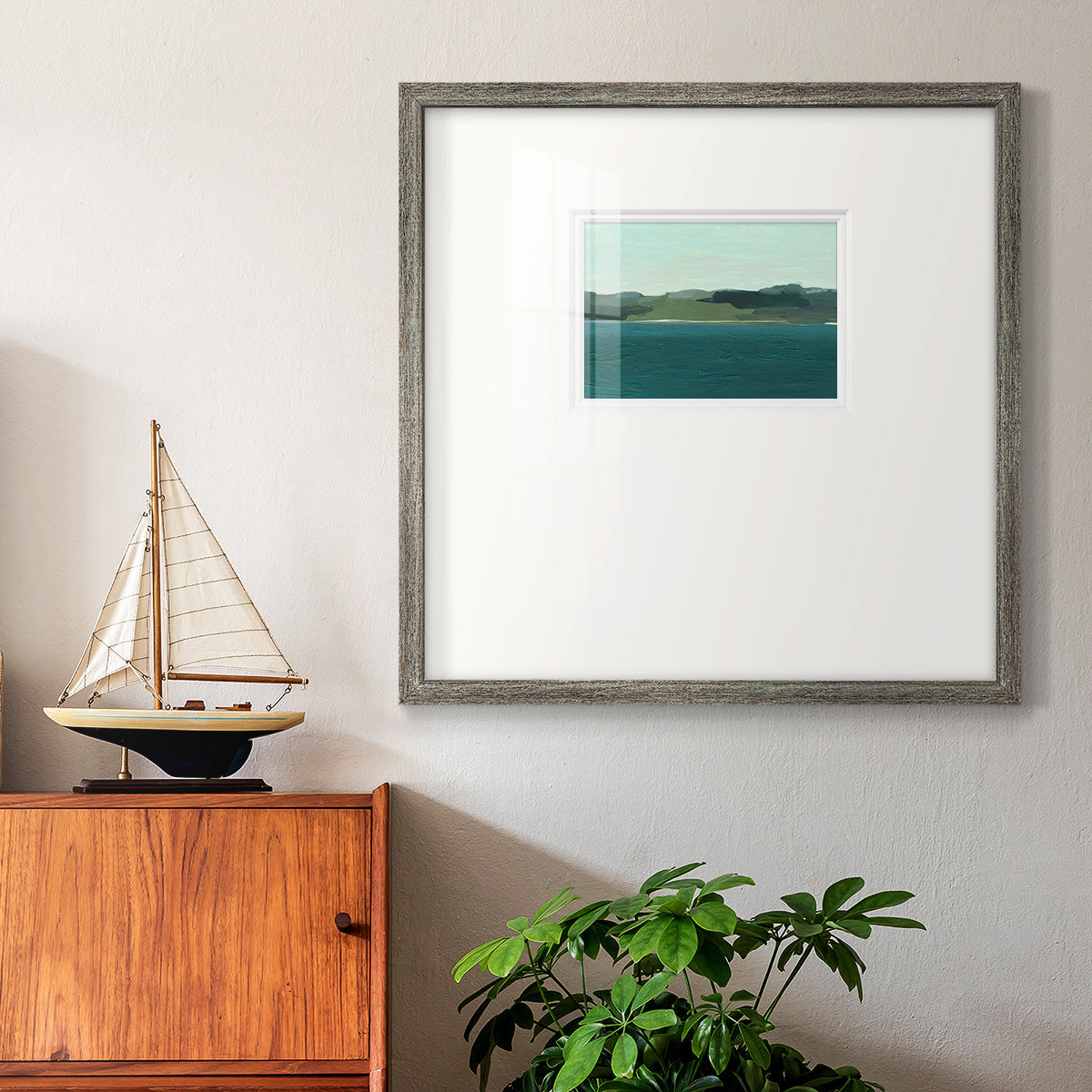 Calming Lake View I Premium Framed Print Double Matboard