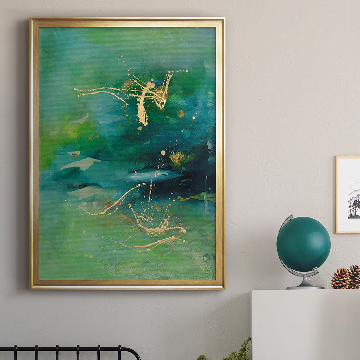 Peaceful Diptych II - Modern Framed Canvas Print