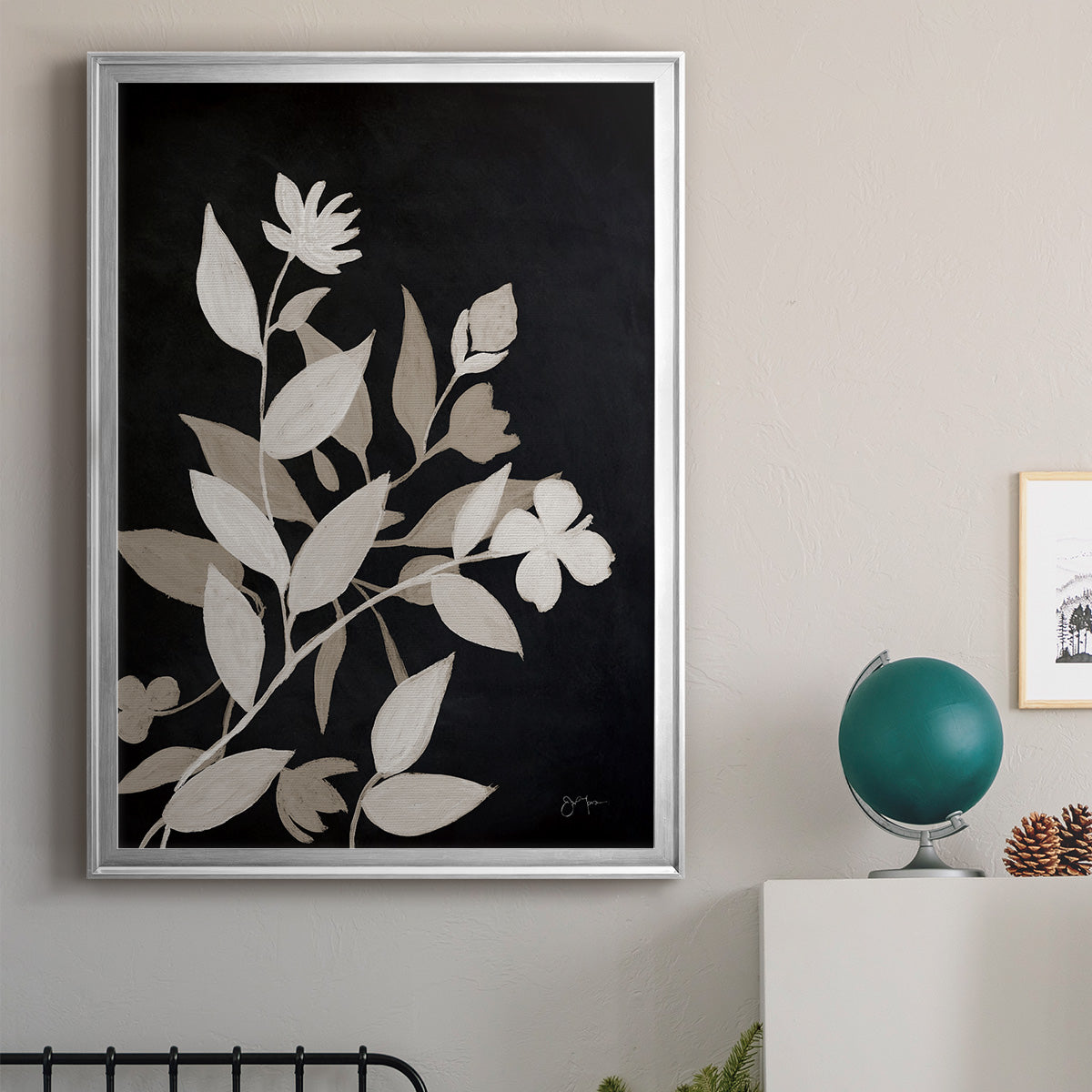 Midnight Silhouette I - Modern Framed Canvas Print