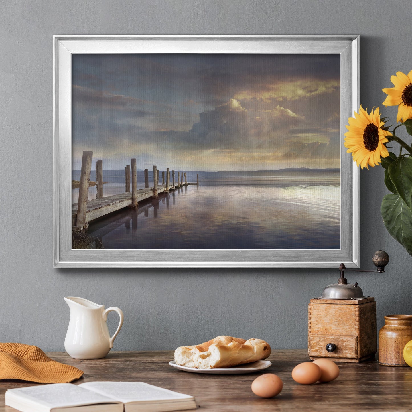 Evening Reflection - Modern Framed Canvas Print