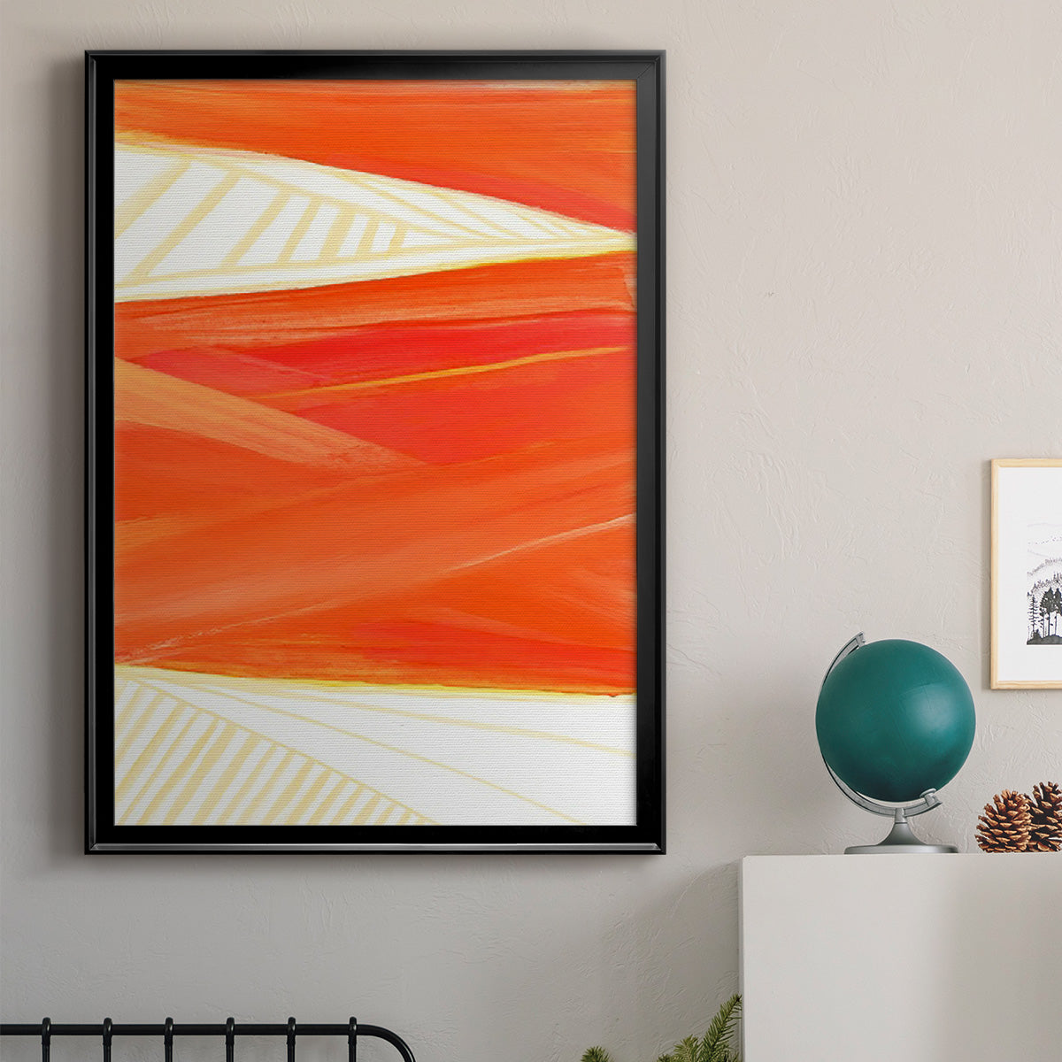 Warm Rays I - Modern Framed Canvas Print