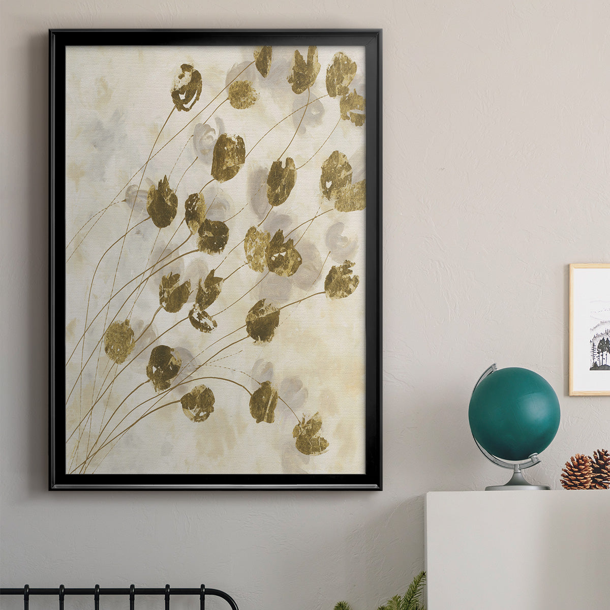 Elegance In Bloom IV - Modern Framed Canvas Print