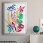 Bold Brushstroke Blooms I - Modern Framed Canvas Print