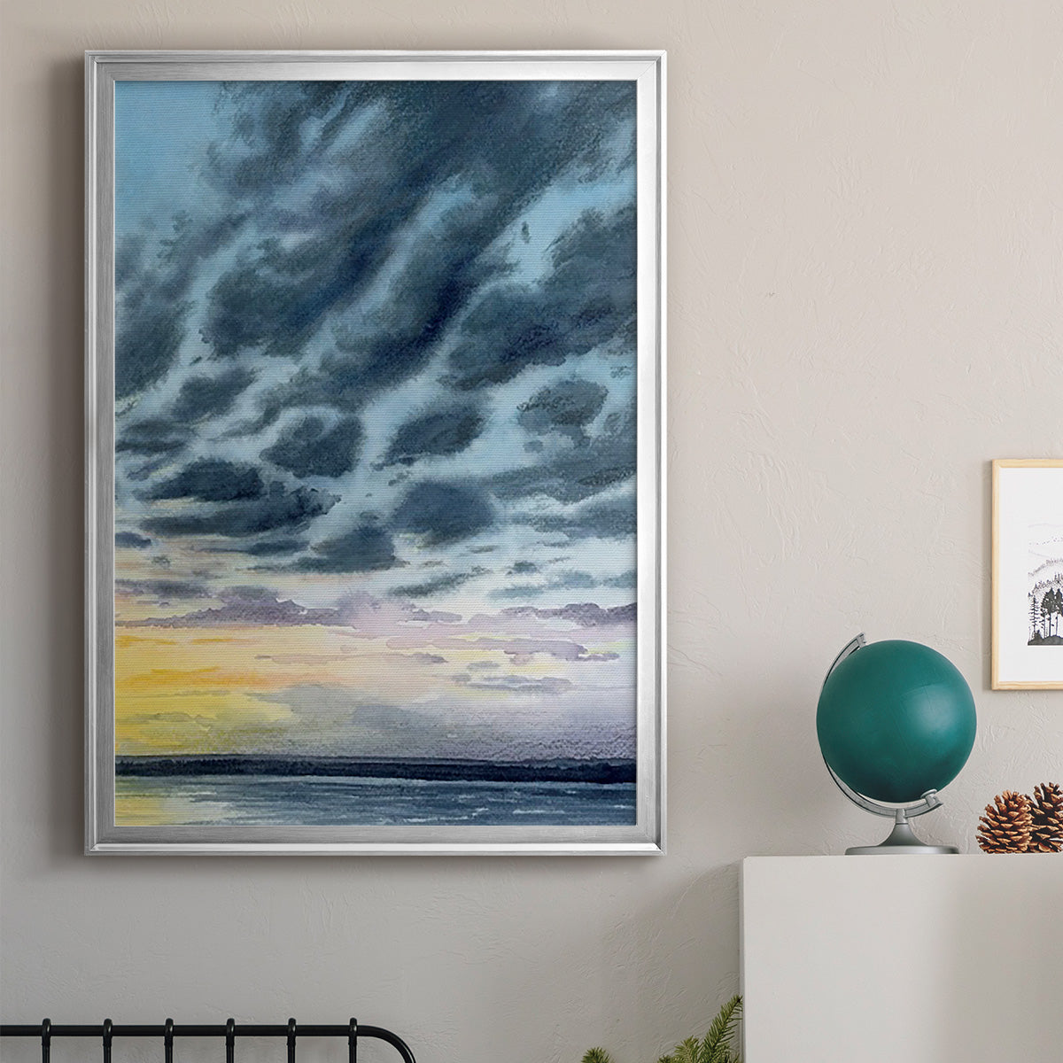 Anastasia Island Sunset II - Modern Framed Canvas Print