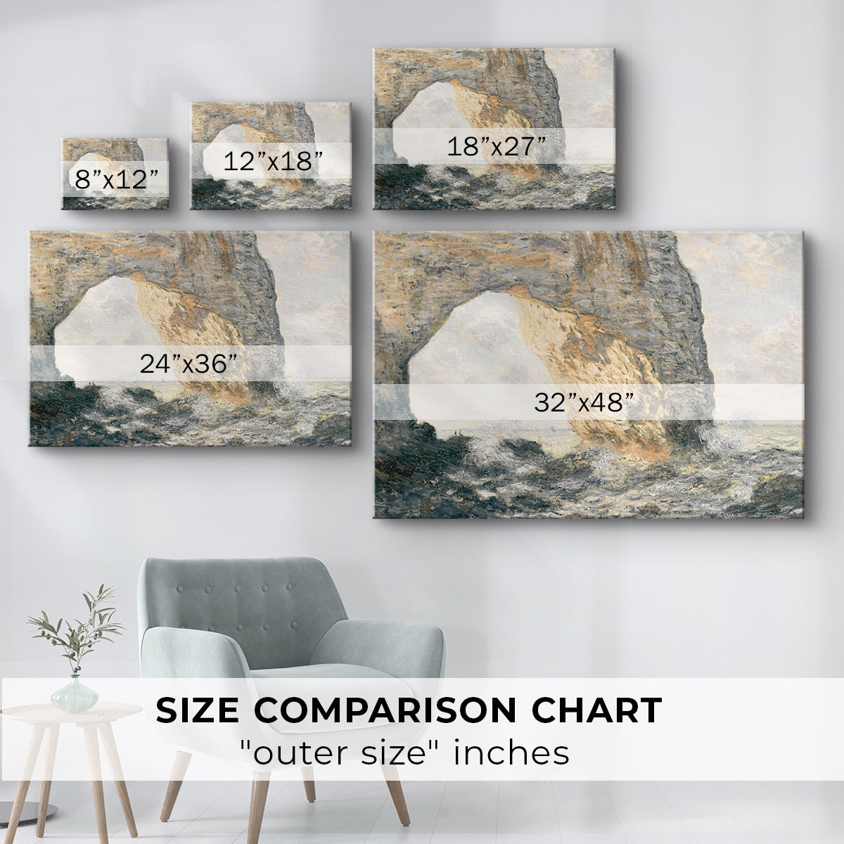 coastal landscape,natural arch,crashing waves,rocky shore,daytime,ocean,marine scenery,seascape,tranquil atmosphere,clear sky,water,nature,beauty,outdoors,cliffs,horizon,waves,rock formations,coastline,scenic view,exploration,adventure,summer,sunlight,ocean spray,Impressionism,serene,natural beauty,maritime,travel,vacation,relaxation,environment,geology,painted landscape,picturesque,wildlife,shoreline,historical art