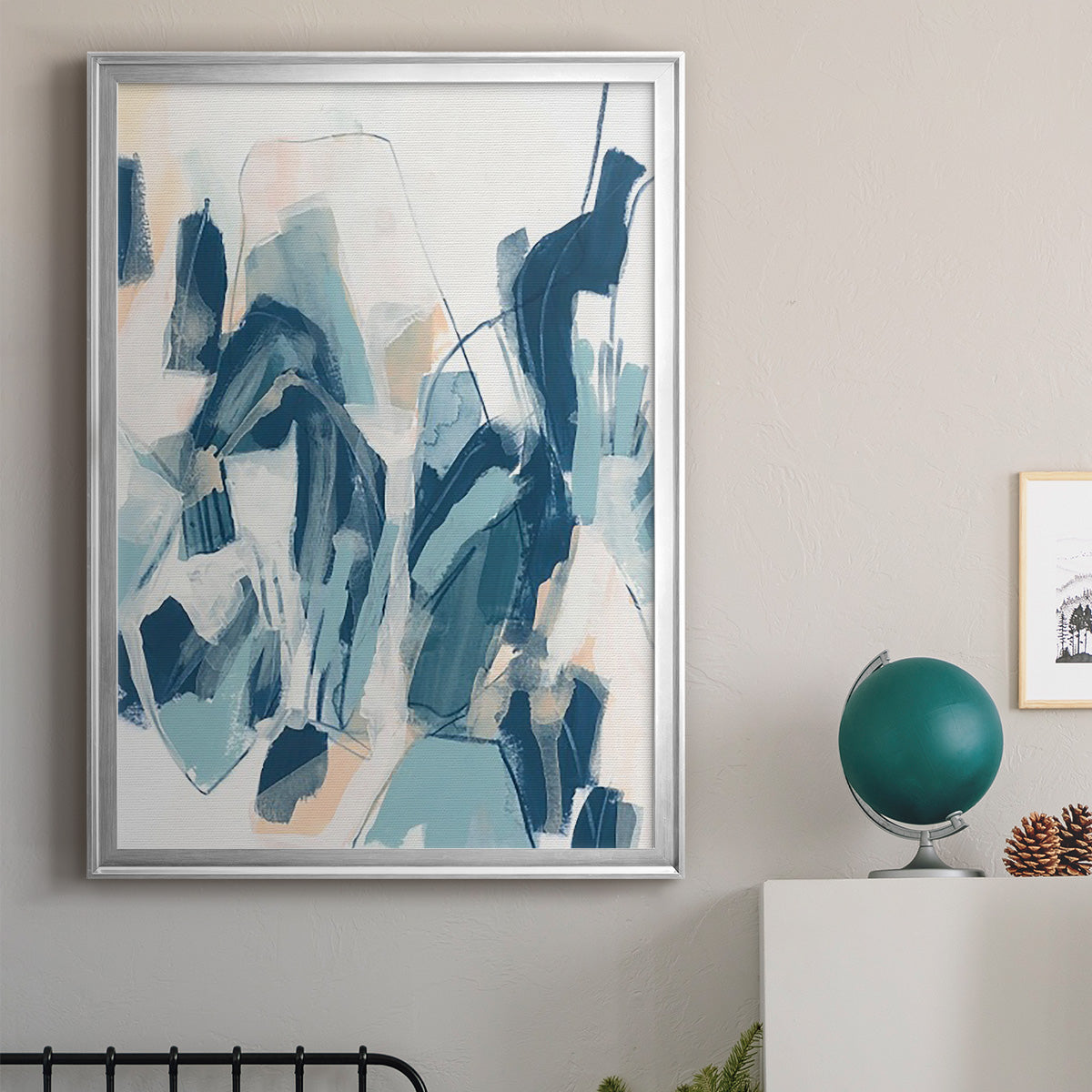 Interlocking Melody II - Modern Framed Canvas Print