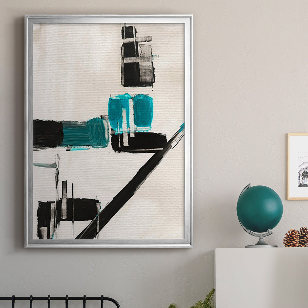 Geometry Notes I - Modern Framed Canvas Print