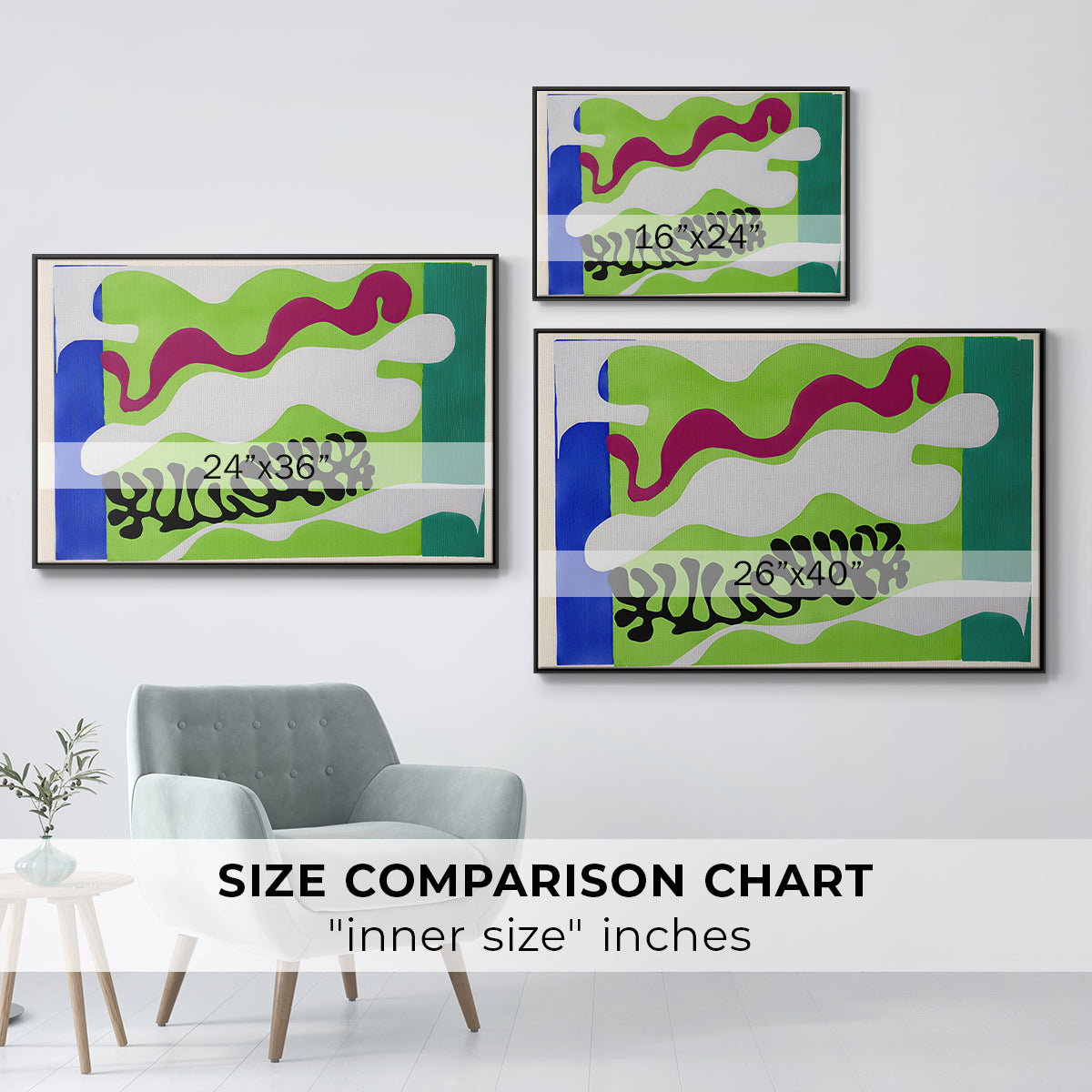 The Lagoon (Le lagon), from Jazz, 1947 - Floater Framed Canvas Print
