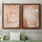 Wood Grain Suminagashi I - Premium Framed Canvas 2 Piece Set - Ready to Hang