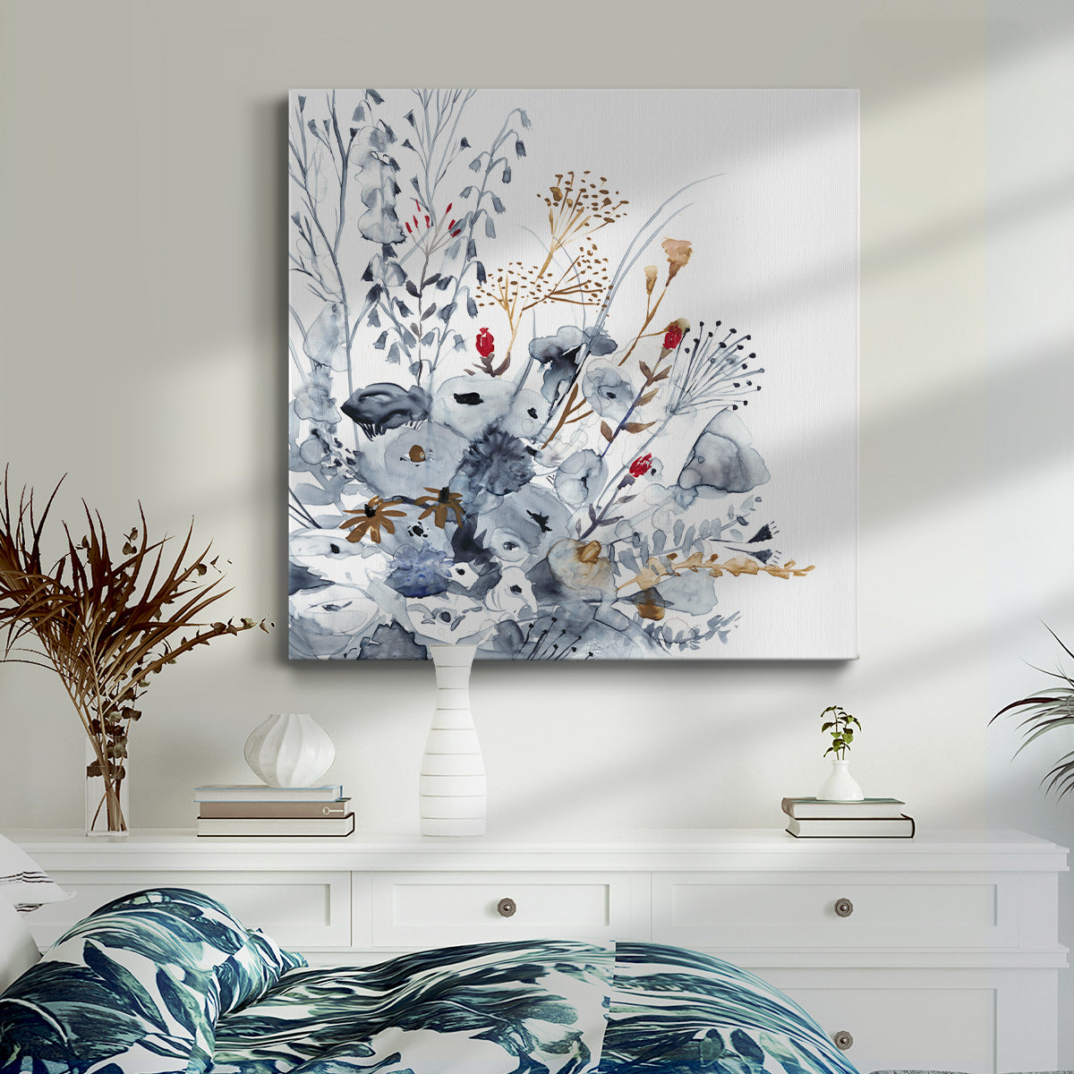 Indigo & Ochre II - Canvas Art Print