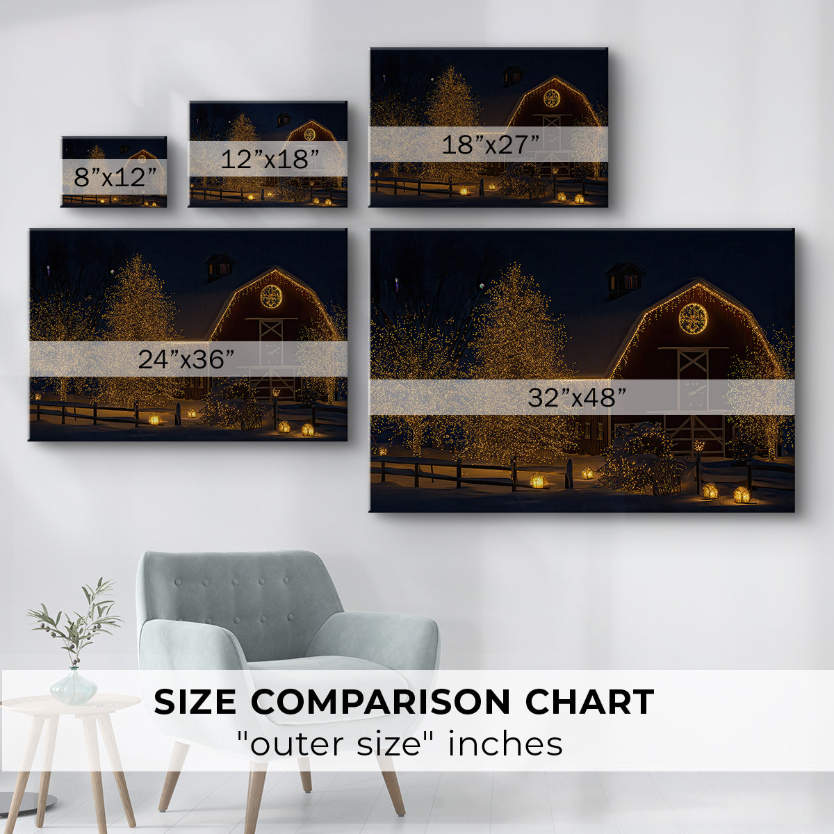 Candlelit Serenade of Carols - Canvas Art Print