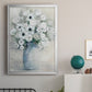 White Anemone Bouquet - Modern Framed Canvas Print