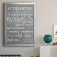 Neutral Kitchen Rules - Modern Framed Canvas Print