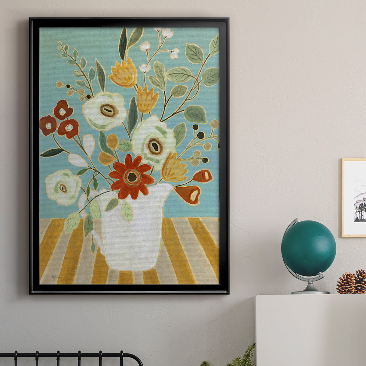 Joyful Blossoms I - Modern Framed Canvas Print