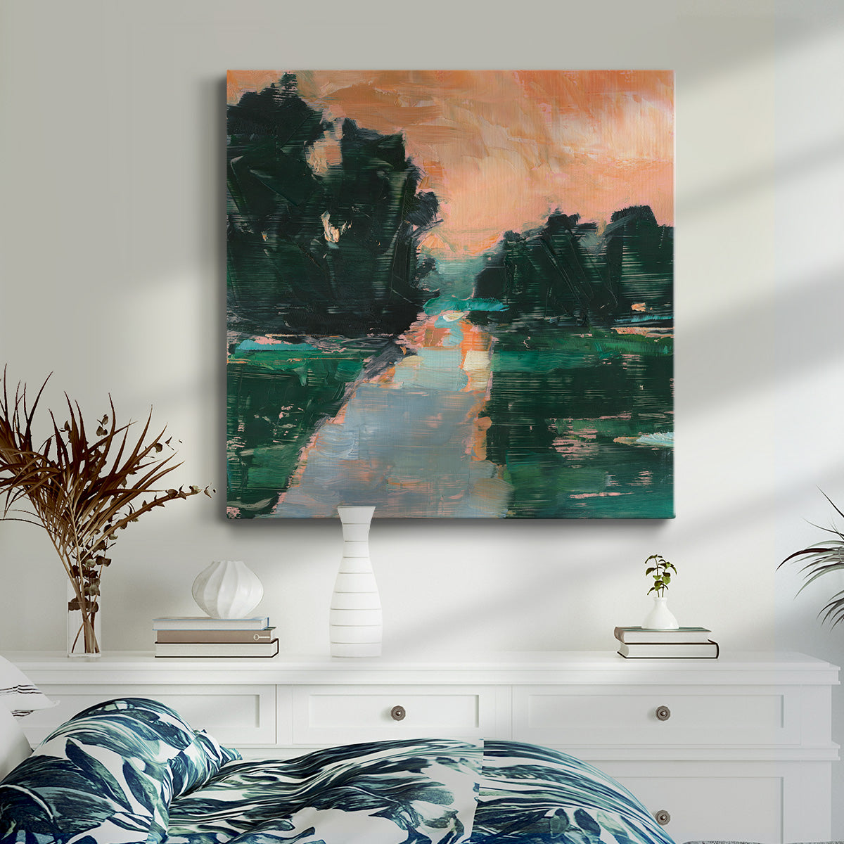 Coral Sunset I - Canvas Art Print