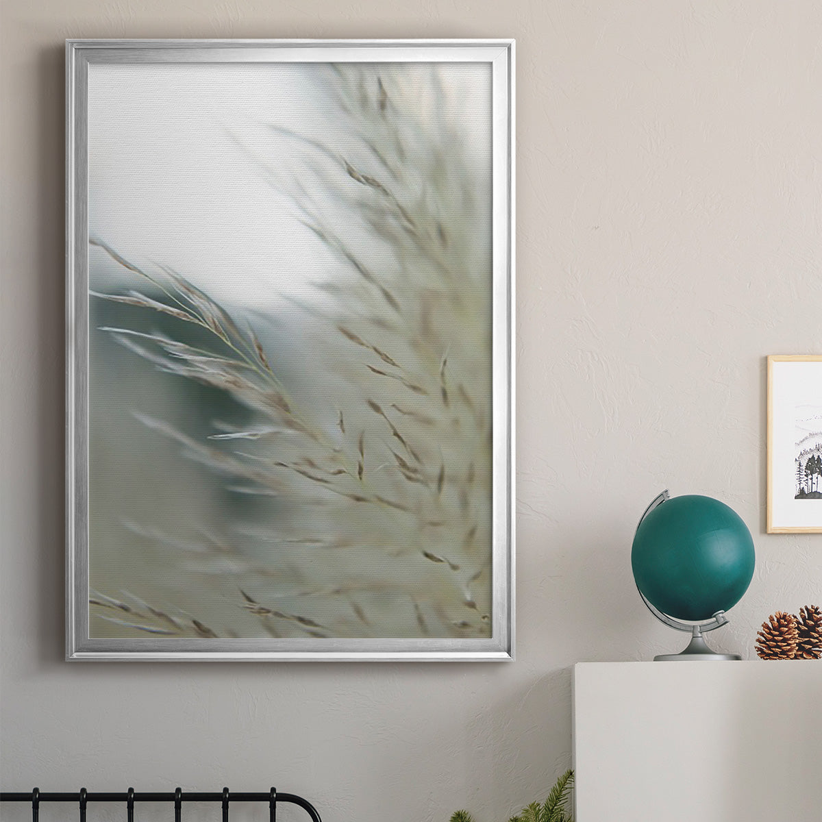 Subtle Grasses II - Modern Framed Canvas Print