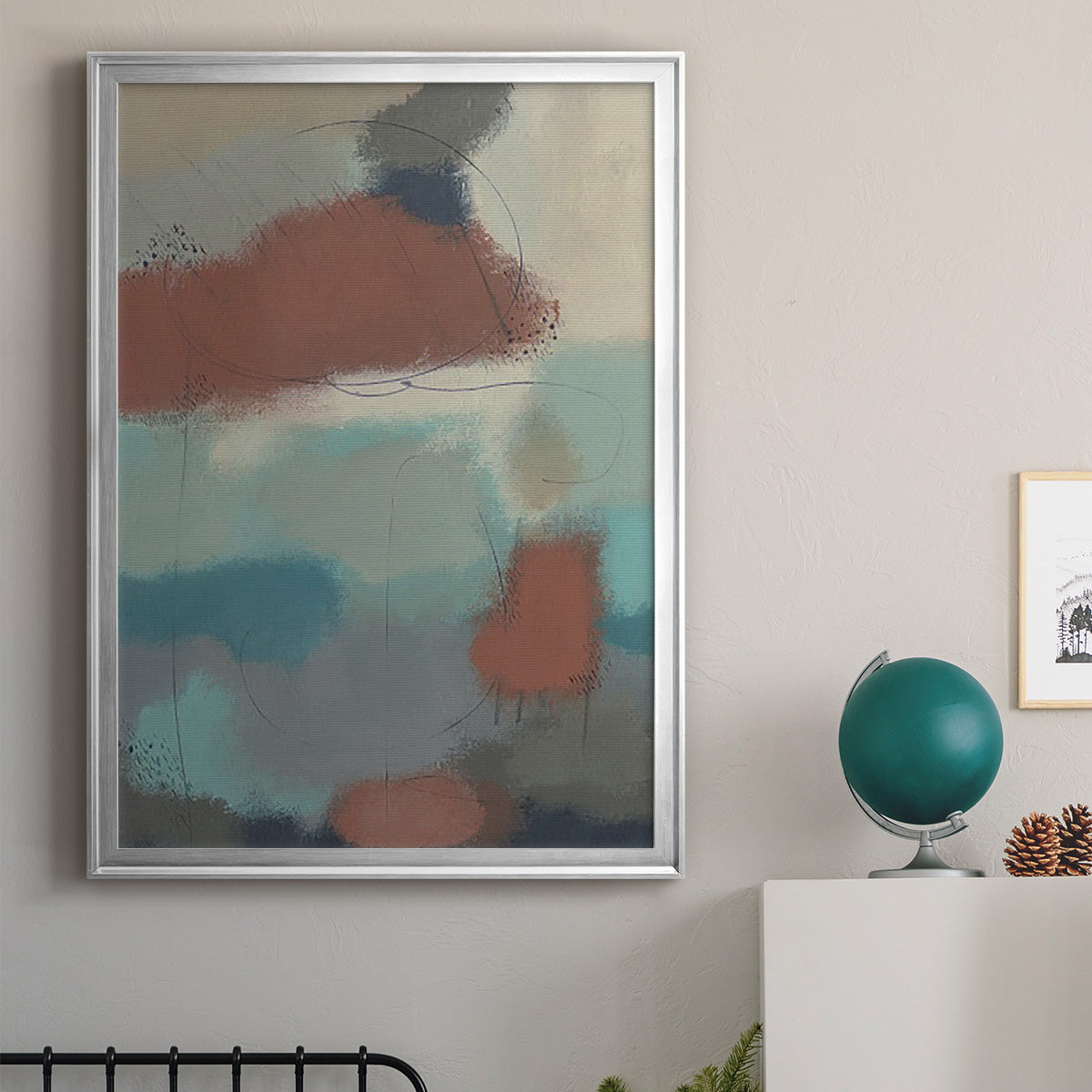 Floating By II - Modern Framed Canvas Print