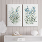 Delicate Blue Botanical I Premium Gallery Wrapped Canvas - Ready to Hang - Set of 2 - 8 x 12 Each