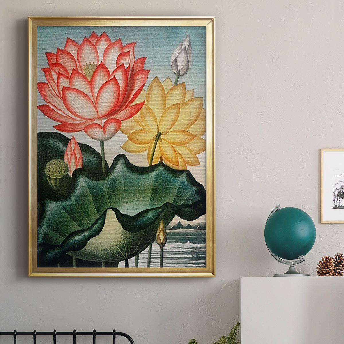 Temple of Flora V - Modern Framed Canvas Print