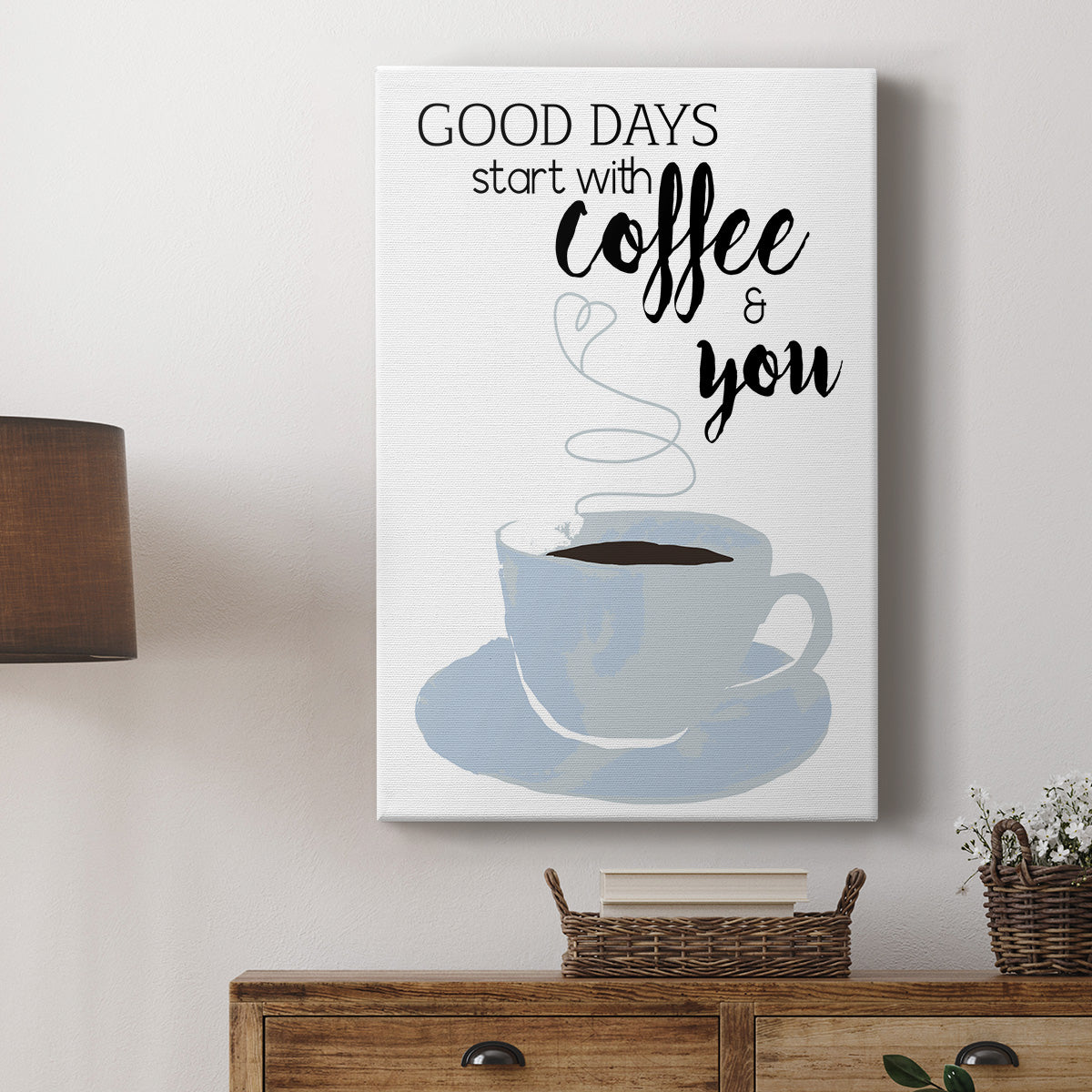 Start With Coffee & You - Canvas Art Print