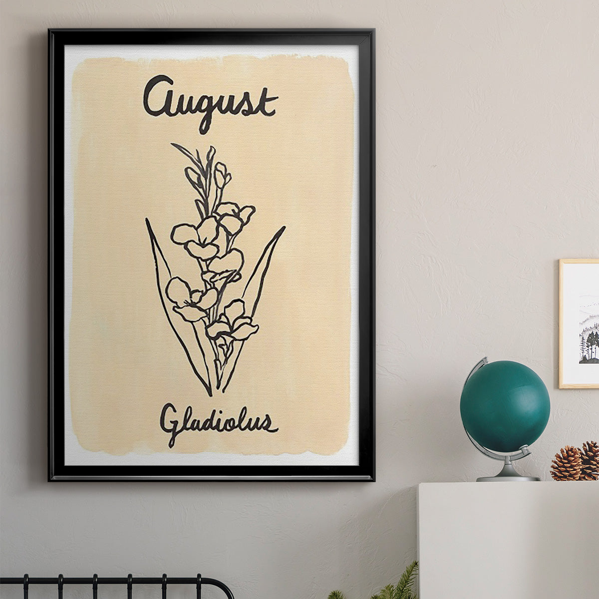 Birth Month VIII - Modern Framed Canvas Print