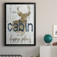 Happy Place Cabin - Modern Framed Canvas Print