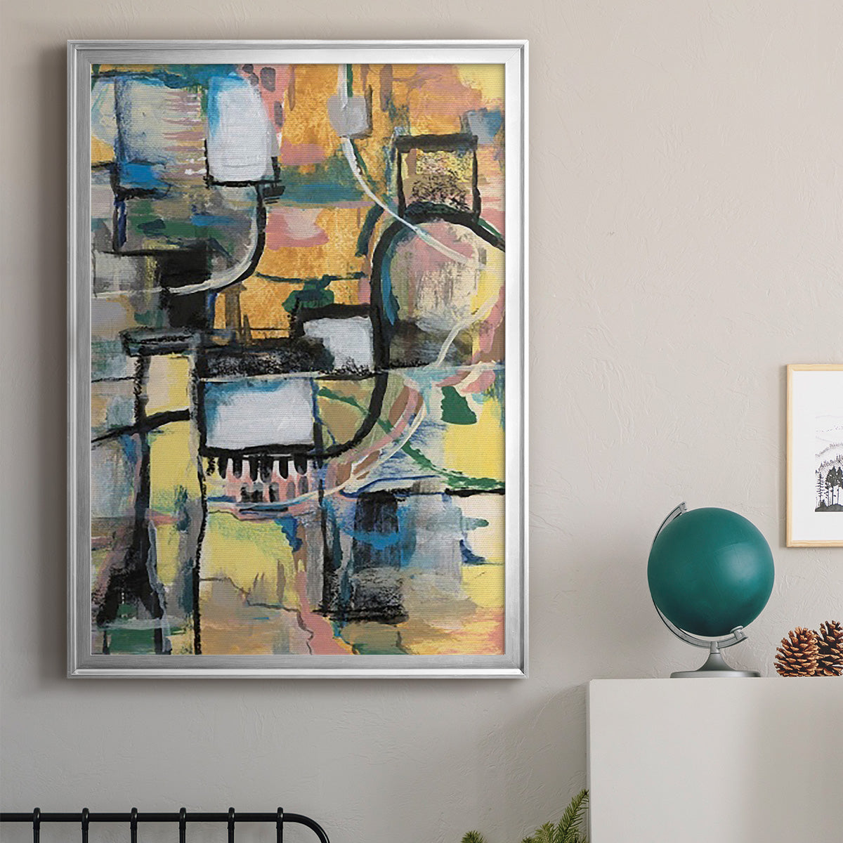 Memory Screen II - Modern Framed Canvas Print