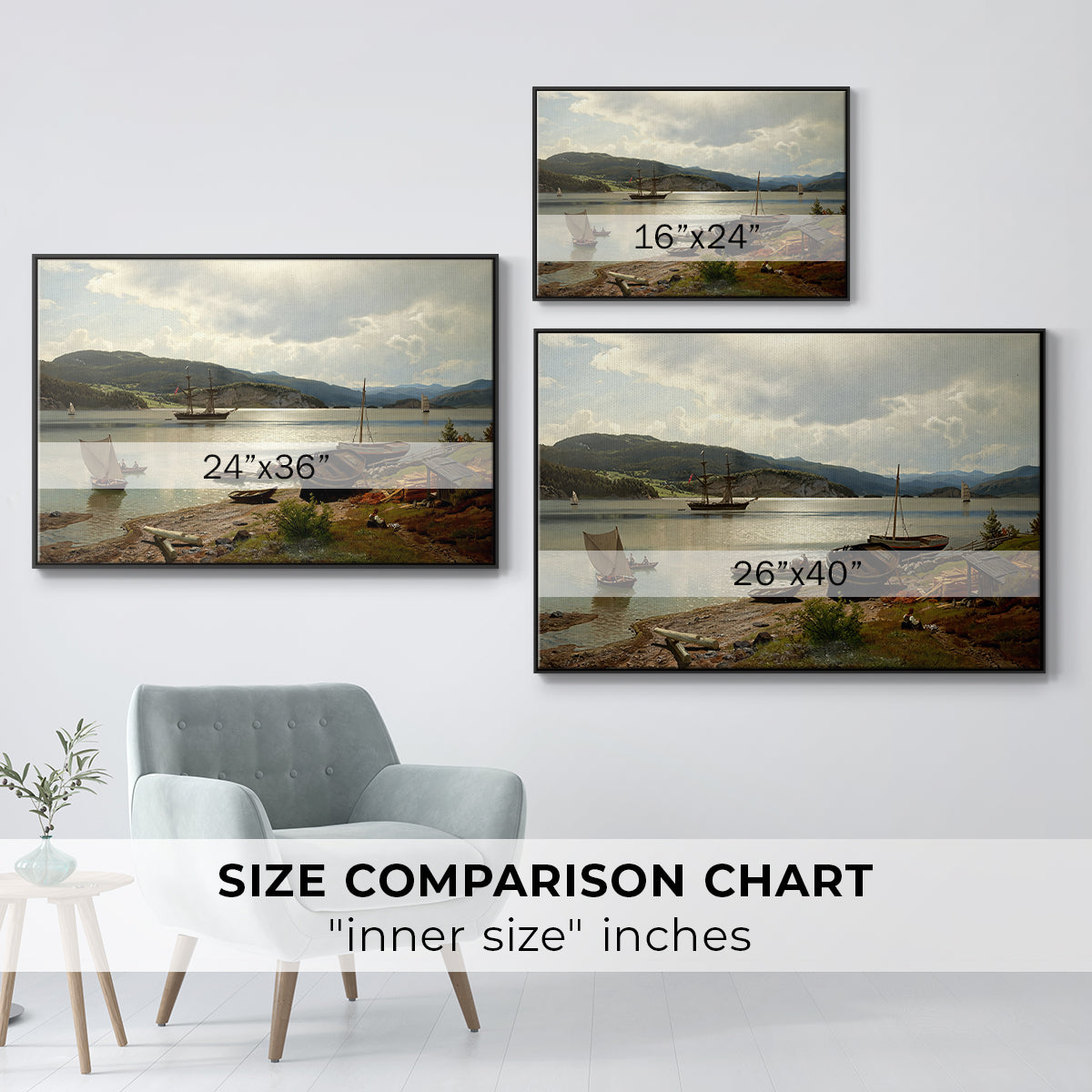 By the Water, 1876 - Floater Framed Canvas Print