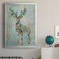 Fantastic Florals Deer, Full - Modern Framed Canvas Print