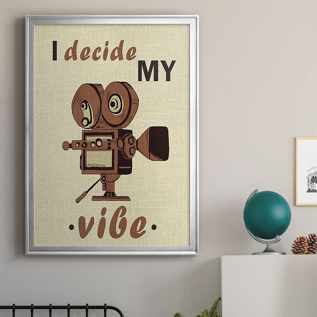 Movie Time III - Modern Framed Canvas Print
