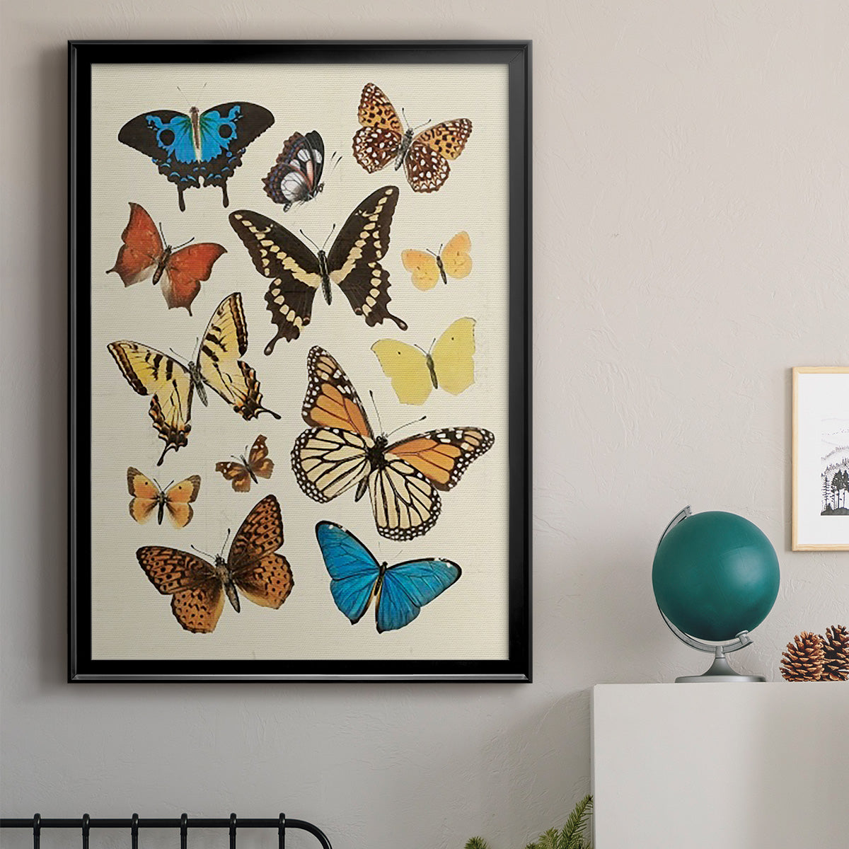 Collected Flutter II - Modern Framed Canvas Print