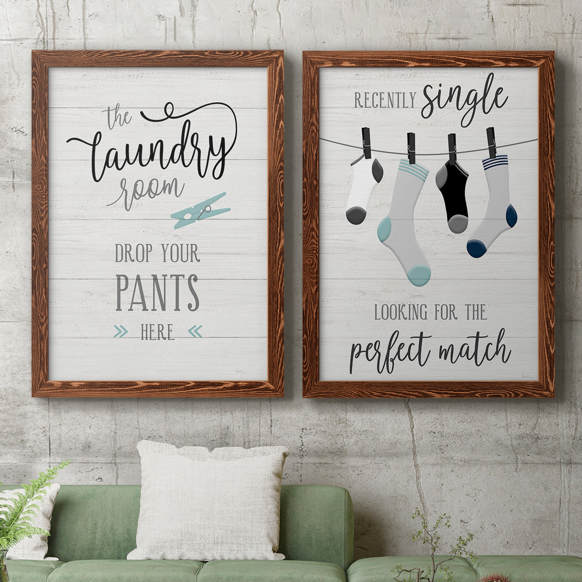 Drop Your Pants - Premium Framed Canvas 2 Piece Set - Ready to Hang