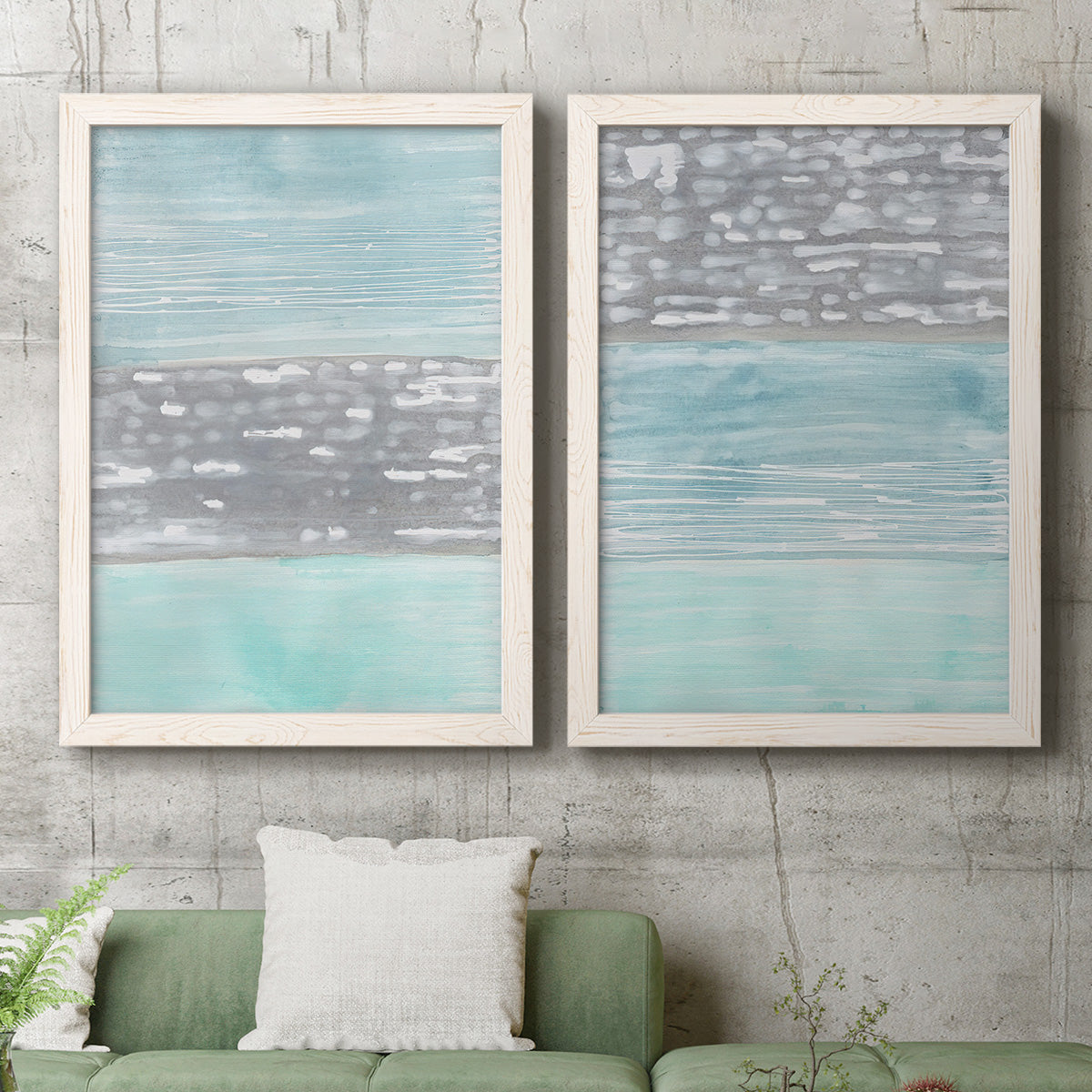 Hydrusphere I - Premium Framed Canvas 2 Piece Set - Ready to Hang