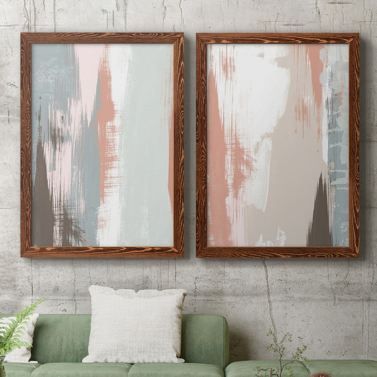 Sandstone Peel I - Premium Framed Canvas 2 Piece Set - Ready to Hang