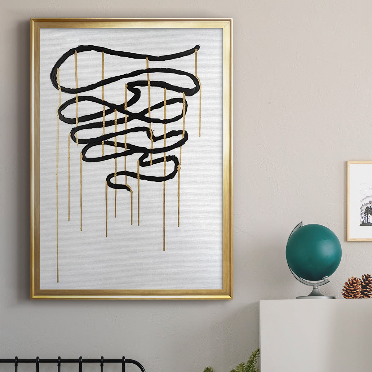 Weeping Ribbon I - Modern Framed Canvas Print