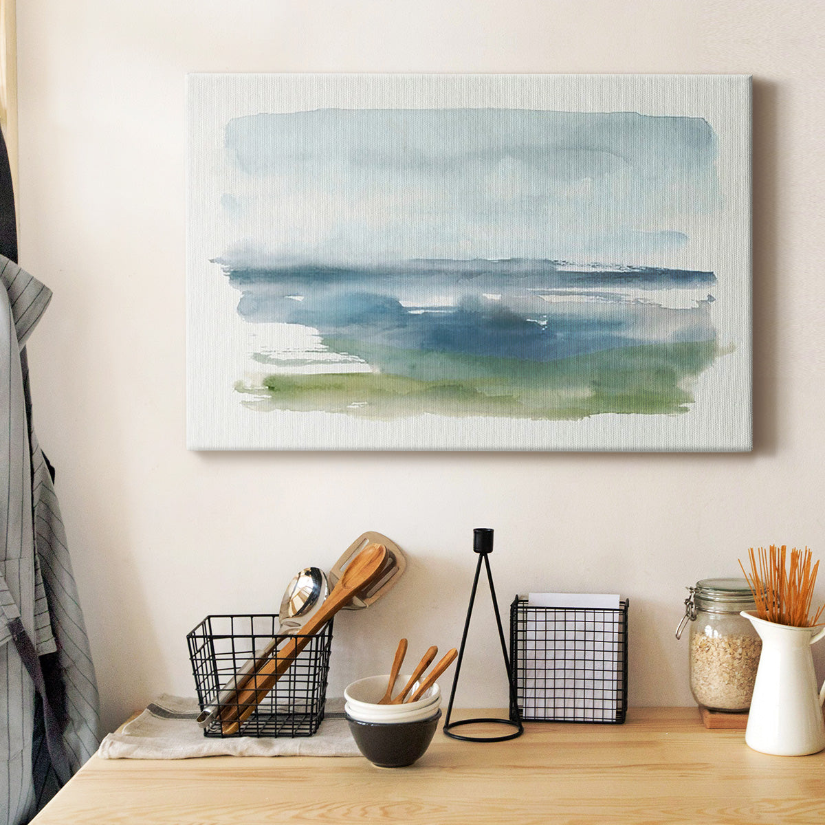 Coastline Splash IV Premium Gallery Wrapped Canvas - Ready to Hang