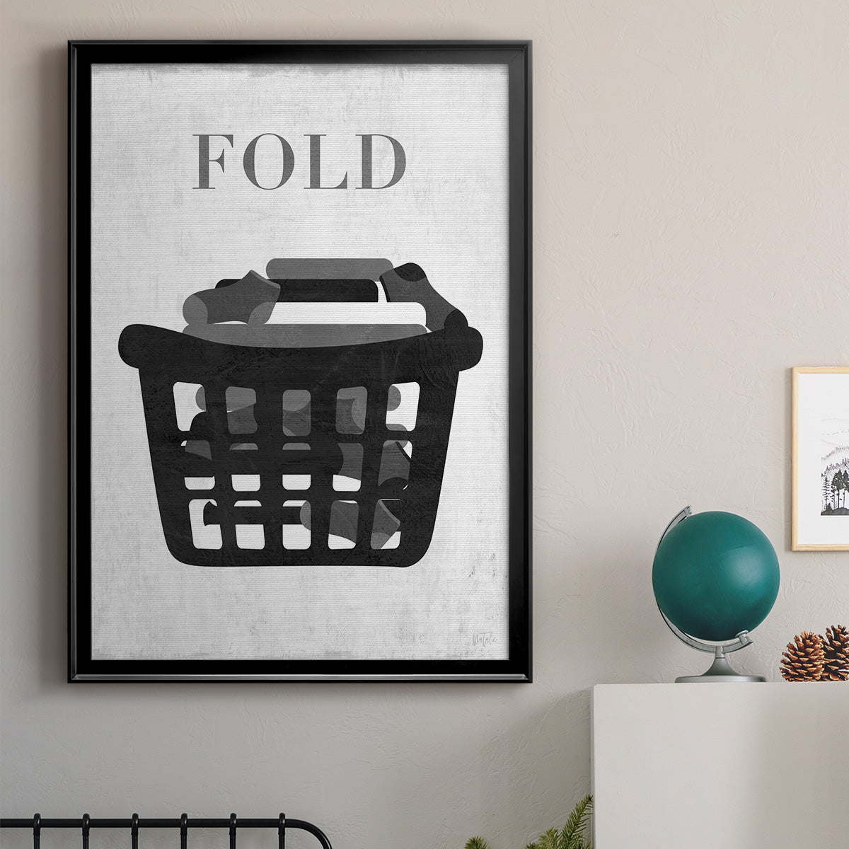 Fold - Modern Framed Canvas Print