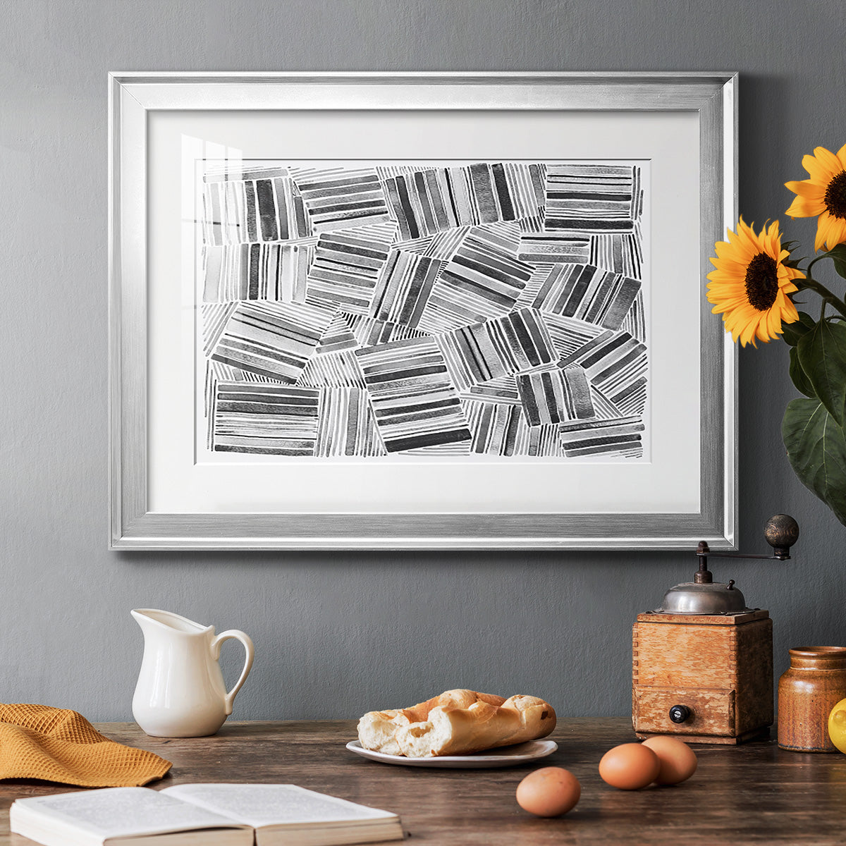 Quilted Pattern III - Modern Framed Art Print