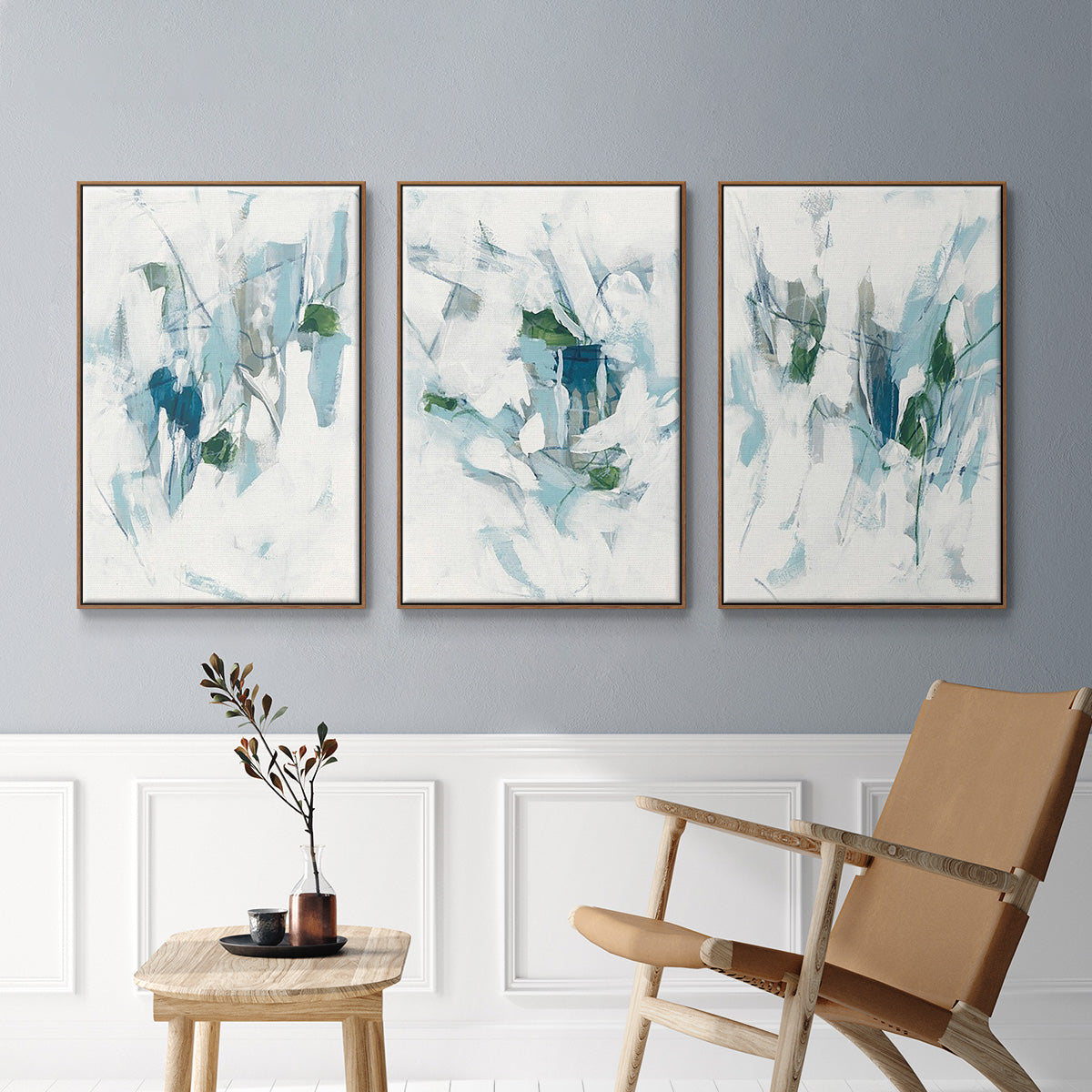 Ice Cavern I - Floater Framed Canvas Set