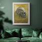 Profile skull study artwork by Vincent van Gogh in an ornate weathered white frame displayed in a dark-toned interior setting.