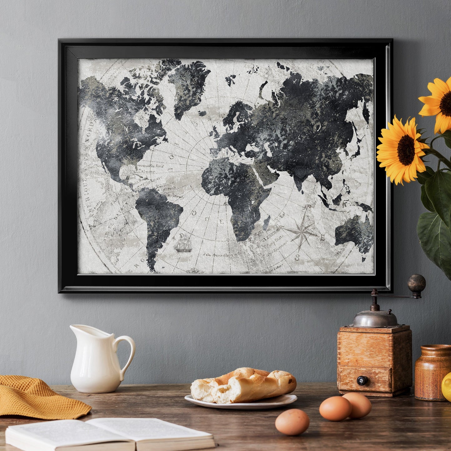 Modern Atlas Premium Classic Framed Canvas - Ready to Hang