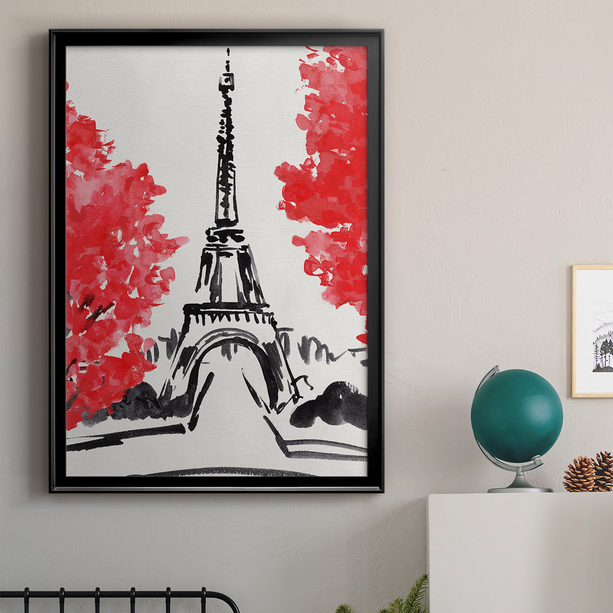 Day in Paris I - Modern Framed Canvas Print